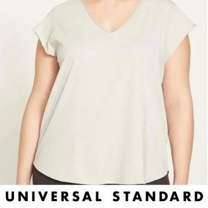 NWT Universal Standard Dream Cotton Tee in Vapor/Dew. S (14/16)